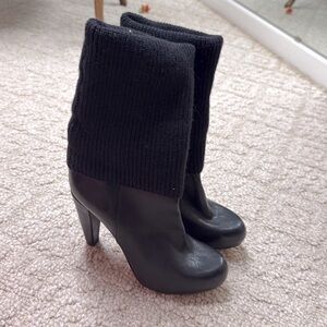 Loeffler Randall Black Leather Wendy Boots